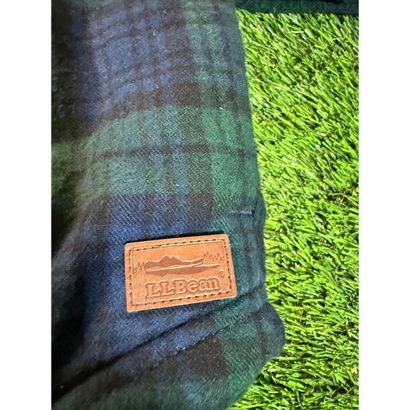 LLBean Mens Flannel Sherpa Lined Shirt Jacket Plaid XL Extra Large - Picture 4 of 6